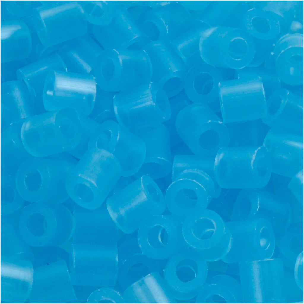 Nabbi-Bügelperlen, Größe 5x5 mm, Lochgröße 2,5 mm, mittel, neonblau (32235), 6000 Stück 1 Box