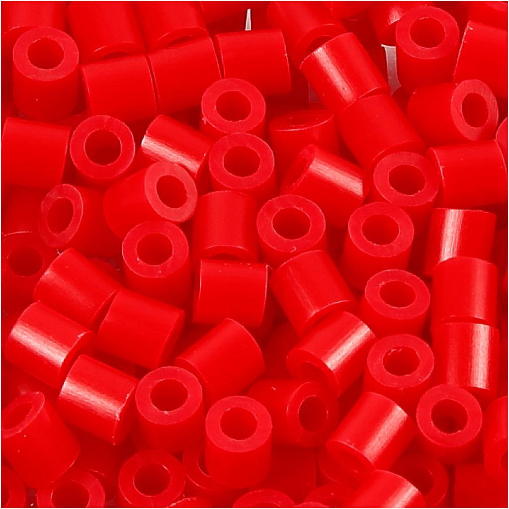 Nabbi-Perlen zum Aufbügeln, Größe 5 x 5 mm, Lochgröße 2,5 mm, mittel, rot (32231), 6000 Stück, 1 Box