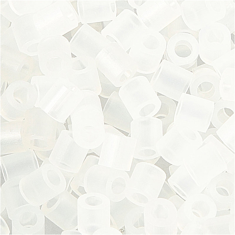 Nabbi-Perlen zum Aufbügeln, Größe 5 x 5 mm, Lochgröße 2,5 mm, mittel, klar transparent (32264), 6000 Stück 1 Box