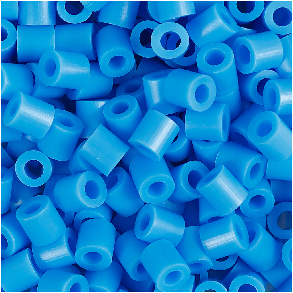 Nabbi-Perlen zum Aufbügeln, Größe 5 x 5 mm, Lochgröße 2,5 mm, mittel, blau (32238), 6000 Stück, 1 Box