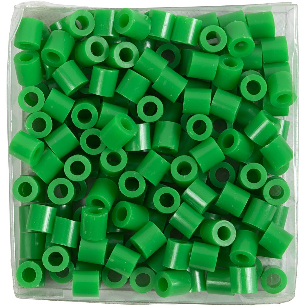 Nabbi-Perlen zum Aufbügeln, Größe 5 x 5 mm, Lochgröße 2,5 mm, mittel, grün (32230), 1100 Stück, 1 Box