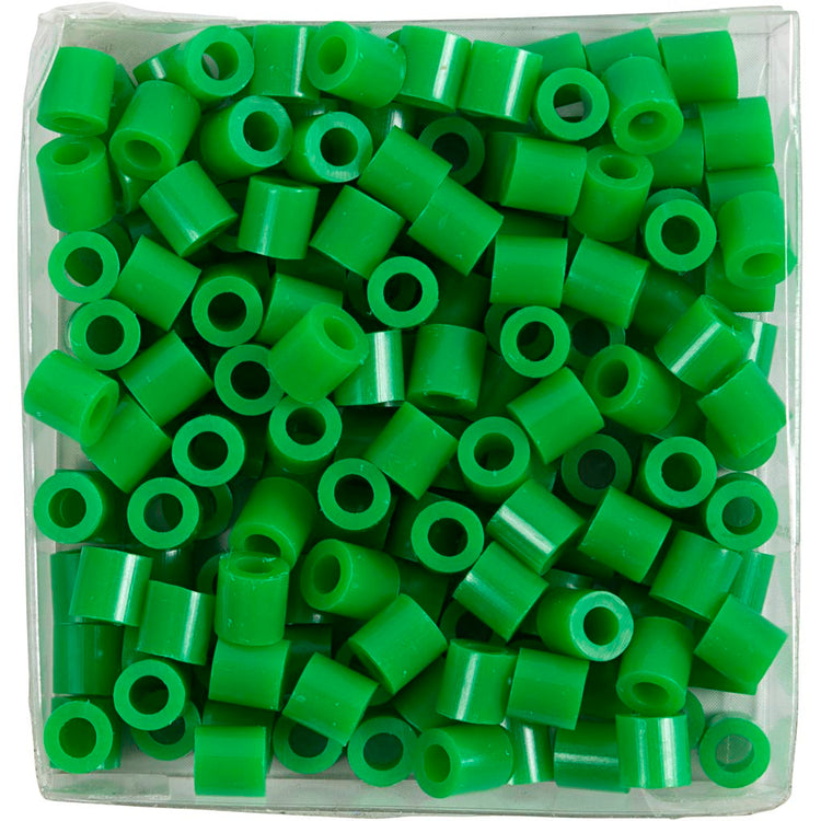 Nabbi-Perlen zum Aufbügeln, Größe 5 x 5 mm, Lochgröße 2,5 mm, mittel, grün (32230), 1100 Stück, 1 Box