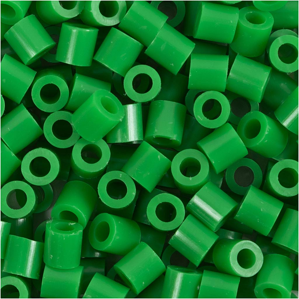 Nabbi-Perlen zum Aufbügeln, Größe 5 x 5 mm, Lochgröße 2,5 mm, mittel, grün (32230), 6000 Stück, 1 Box