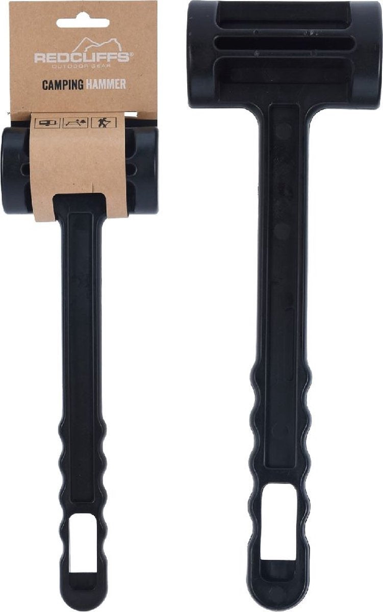 Redcliffs Kunststoff-Campinghammer – Schwarz – 30 cm – Einschlagen von Heringen – Camping