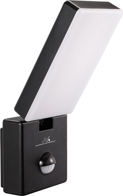 Maclean - LED-Außenleuchte mit PIR-Bewegungsmelder - 10 W - 800 lm - 4000 K - IP65 - Schwarz - mce516 b