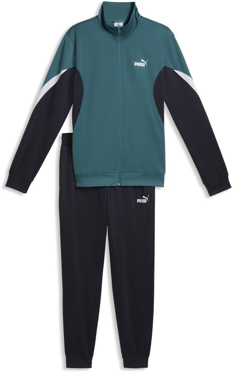 Puma ESS Block Poly Suit Unisex-Trainingsanzug – Emerald Ice