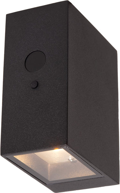 Lucide Bolton - Wandleuchte - Solarenergie - LED dimmbar - 1x1w 3000k - IP54 - Bewegungs-Tag-Nacht-Sensor - Schwarz