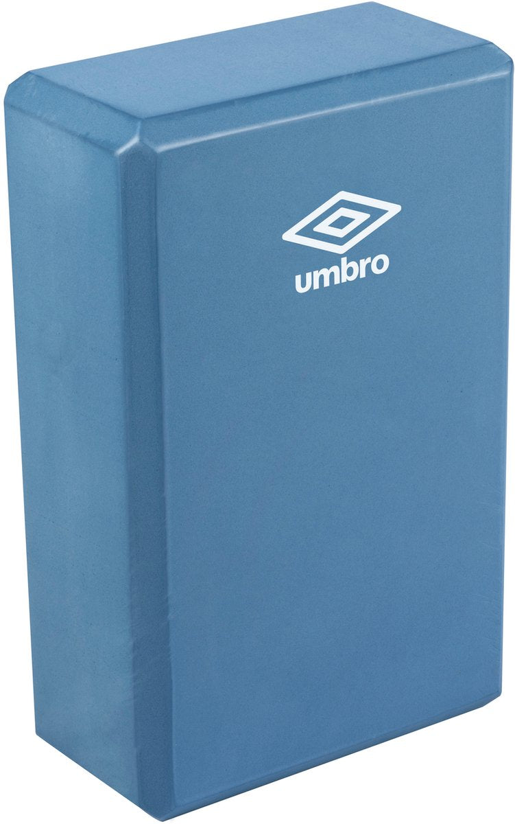 Umbro Yogablock – Sportblock – 23 x 15 x 7,5 cm – leicht – glatte und weiche Oberfläche – Pilatesblock – Dehnübungen – Unterstützung für Yoga und Stretching – Blau
