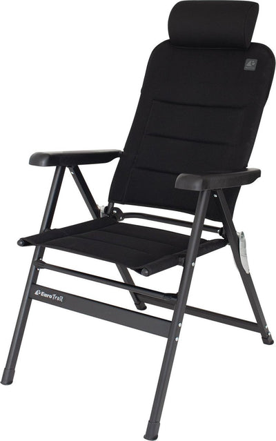 Campingstuhl Chateau 123 x 48 cm Aluminium Schwarz