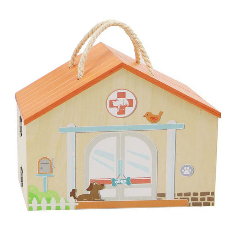 Tierarzt-Spielset aus Holz, 13-teilig.