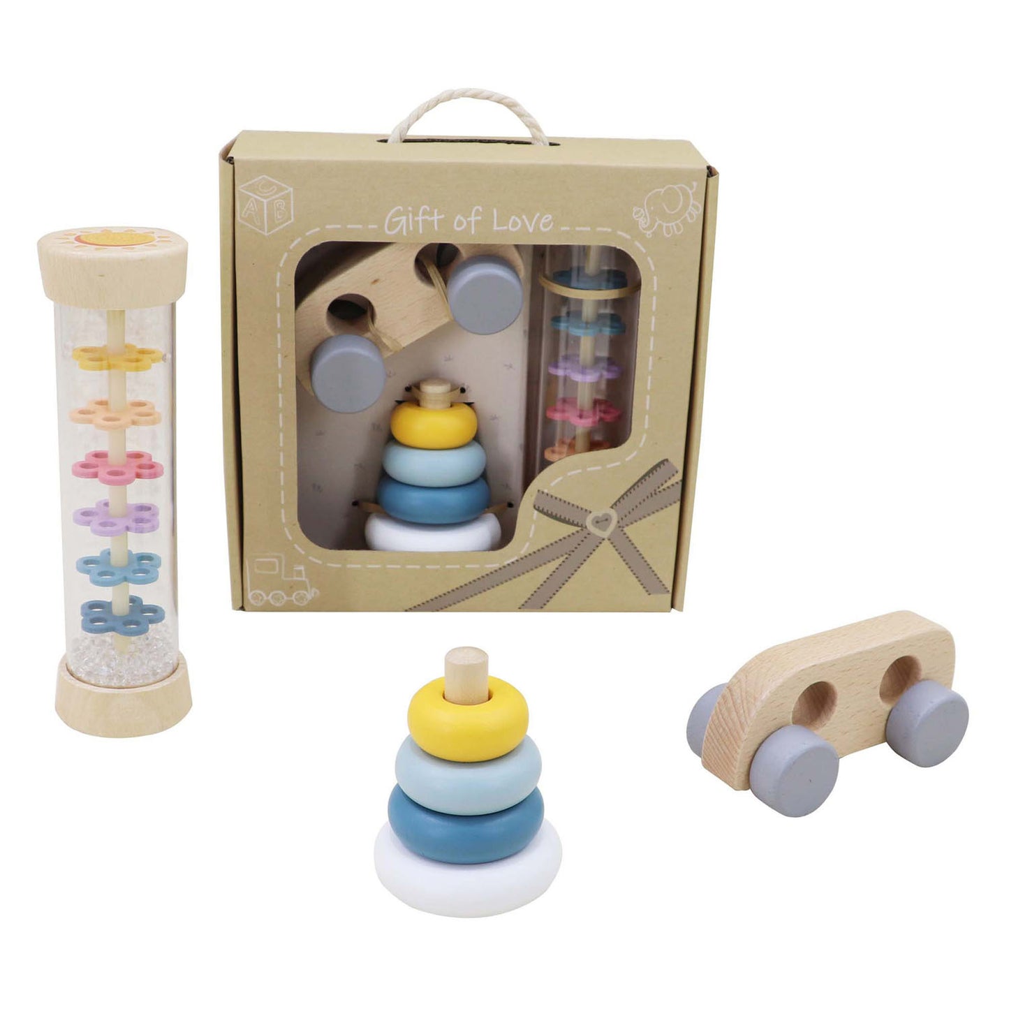 Holzspielzeug-Spielset für Babys, 3er-Set