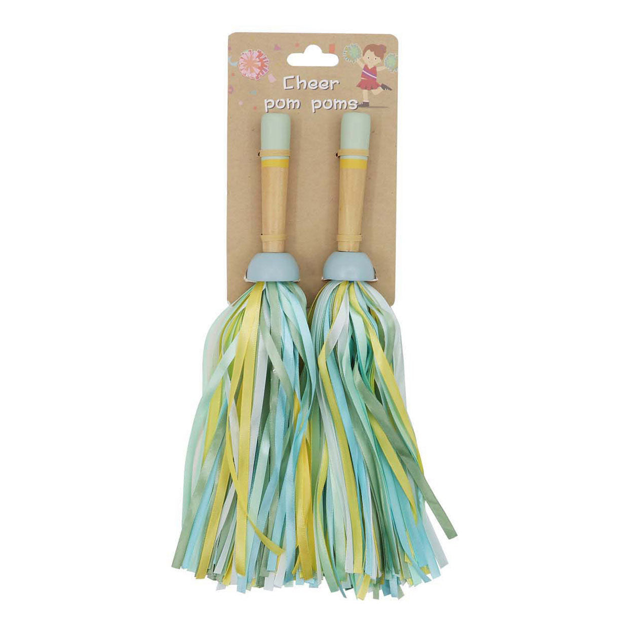 Holzpompons, 2 Stk.