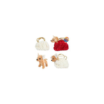 Toi-Toys Plüsch Chihuahua Hund in einer blutlingen Handtasche