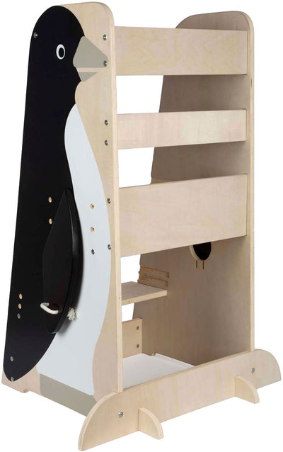 Kleiner Fuß Holzlernturm Pinguin Wild Life, 92 cm