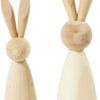 Creativ Company Holzhasen, H: 12+14 cm, T: 3,5+4 cm, 2 Stück 1 Box