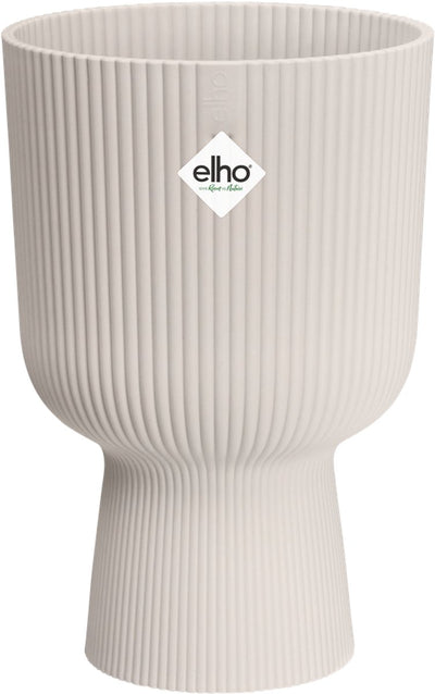 Elho Vibes Fold Coupe 14 – Blumentopf für den Innenbereich – 100 % recycelter Kunststoff – ø 13,9 x H 21,0 cm – Leinenweiß