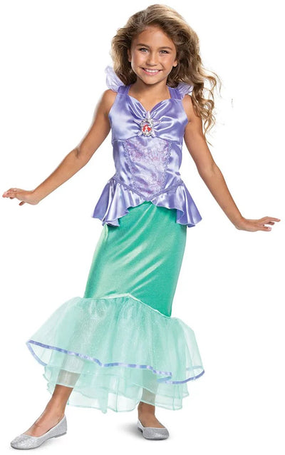 Disguise Disney die kleine Meerjungfrau Ariel Deluxe Kostümkleid Kinder – Kinder bis 4 Jahre – Lila Grün