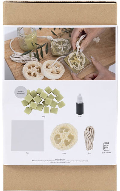 Creativ Company Seifenherstellungs-Hobbyset, Luffa, olivgrün, 1 Box