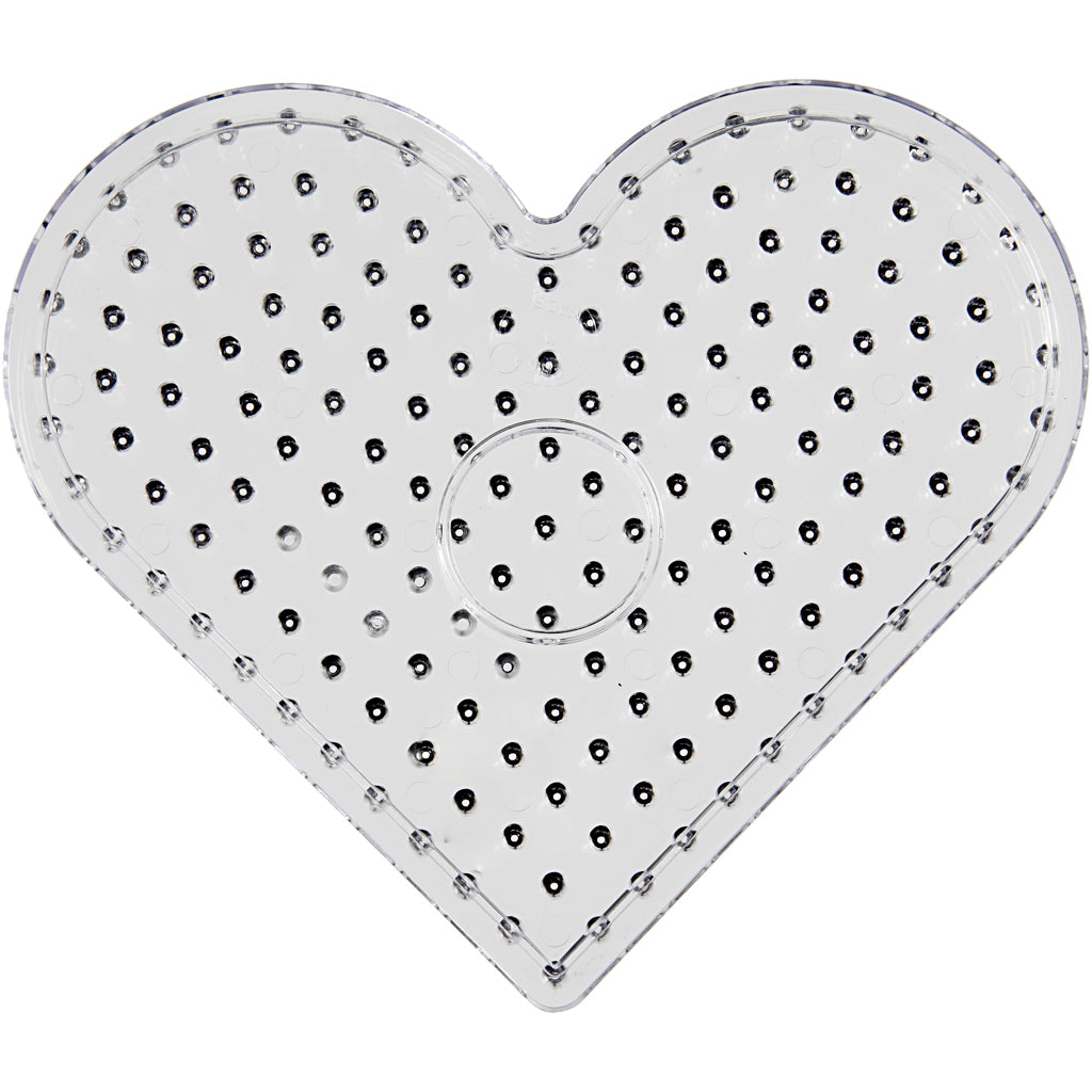 Creativ Company Grundplatte, Herz, Größe 17,5x17,5 cm, Jumbo, klar, 1 Stück