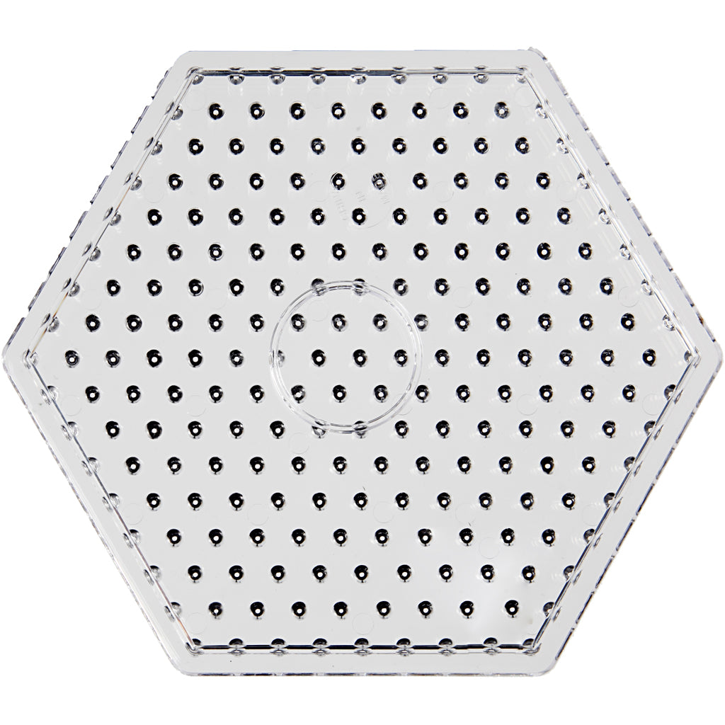 Creativ Company Grundplatte, Sechseck, Größe 17,5x17,5 cm, Jumbo, klar, 1 Stück