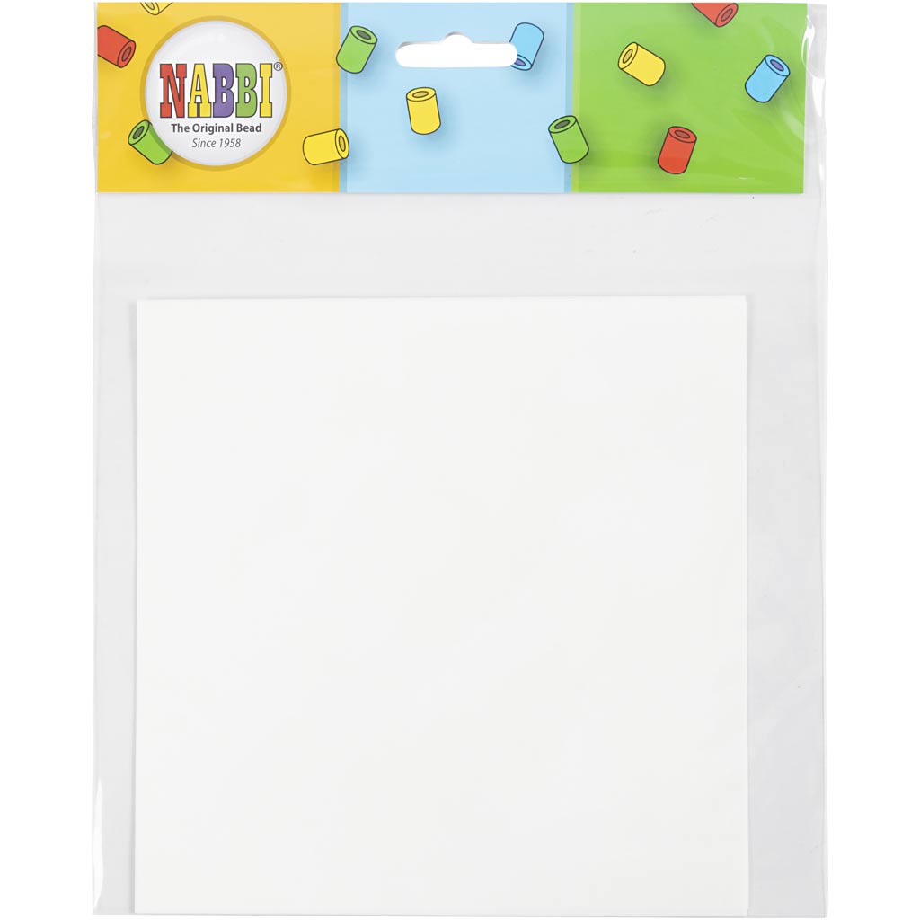 Nabbi Bügelpapier, Größe 16x16 cm, klar, transparent, 8 Blatt 1 Box
