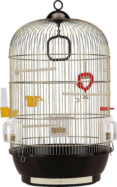 Ferplast Diva antiker Vogelkäfig – braun – 40 x 40 x 65 cm
