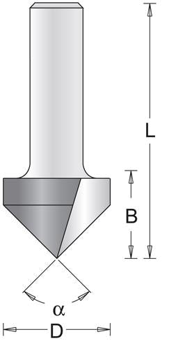 Hikoki V-Nutfräser 7x44x90