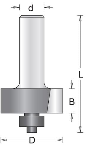 Hikoki Falzfräser 31,7 mm Schaft=8 mm+Lager