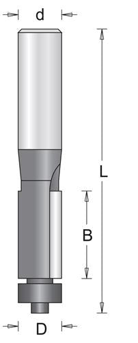 Hikoki Kantenfräser 12,7 mm Schaft = 8 mm + Lager