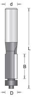 Hikoki Kantenfräser 12,7 mm Schaft = 8 mm + Lager