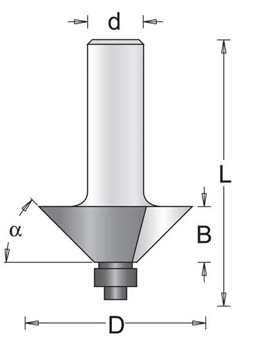 Hikoki Winkelfräser 31,8 mm Schaft = 8 mm + Lager