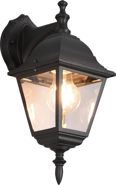 Trio Livenza - Wandleuchte - Schwarz matt - exkl. 1x e27 4w - Außenbeleuchtung - IP44