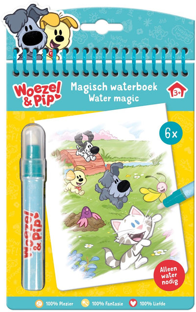 Bambolino Woezel Pip Wassermalbuch – wiederverwendbares magisches Malbuch – Lernspielzeug für Kleinkinder zum Ausmalen – ab 2 Jahren