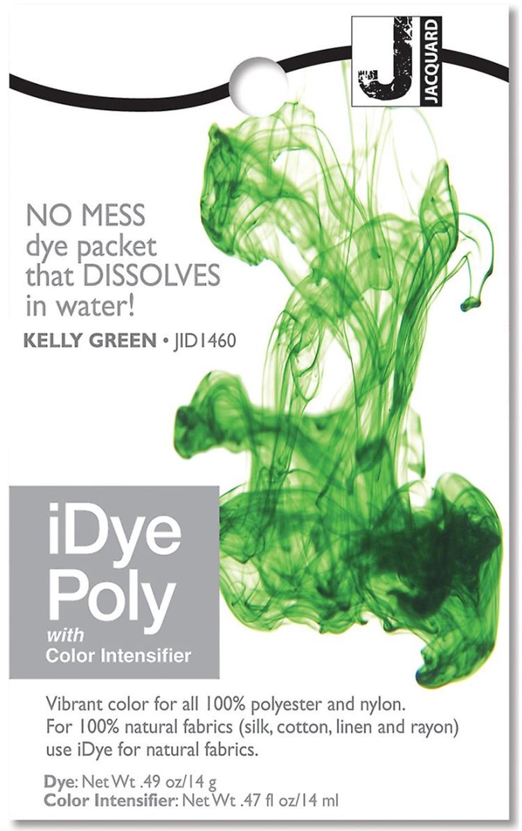 Jacquard-Textilfarbe Idye Poly Grass Green 14g für Polyesterstoffe.