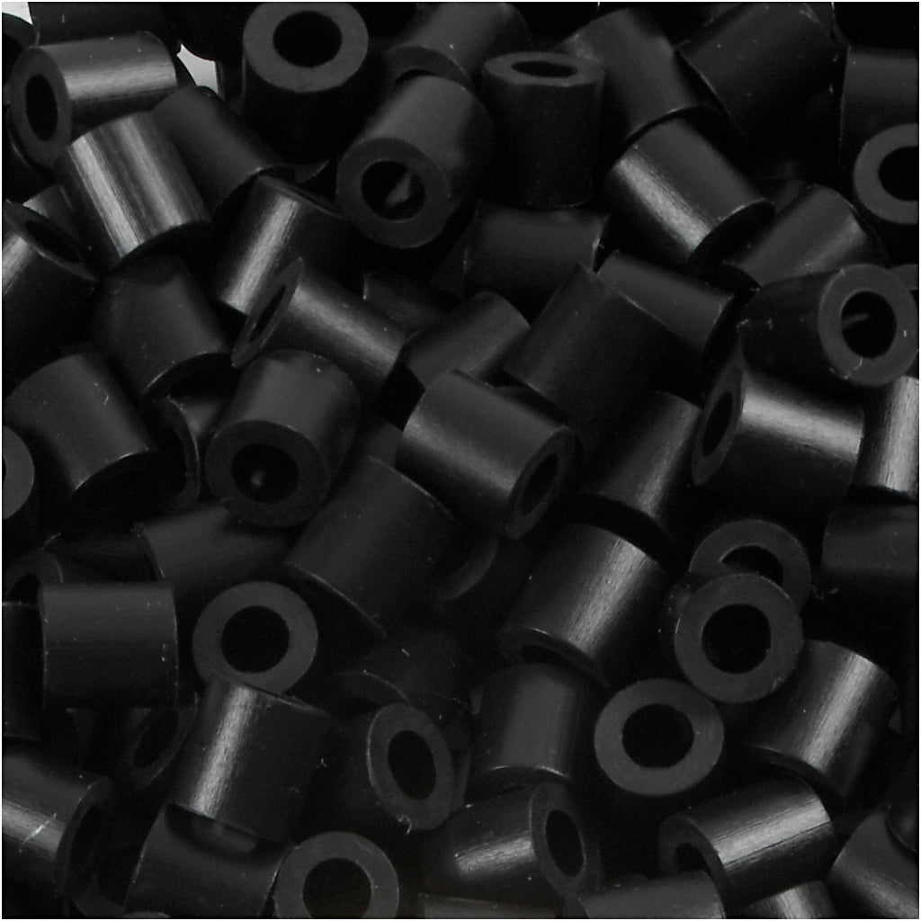 Nabbi Fotoperlen, Größe 5x5 mm, Lochgröße 2,5 mm, mittel, schwarz (1), 6000 Stück 1 Box
