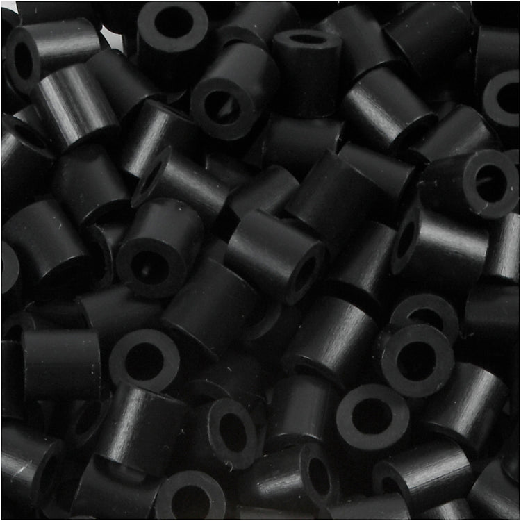 Nabbi Fotoperlen, Größe 5x5 mm, Lochgröße 2,5 mm, mittel, schwarz (1), 6000 Stück 1 Box