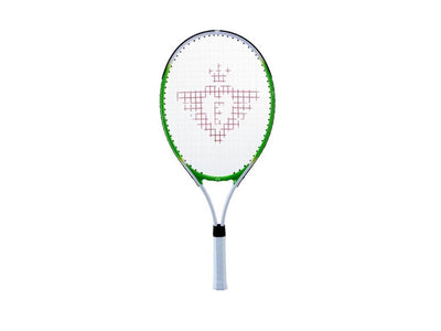Tennisschläger mit Abdeckung und 2 Kugeln grün