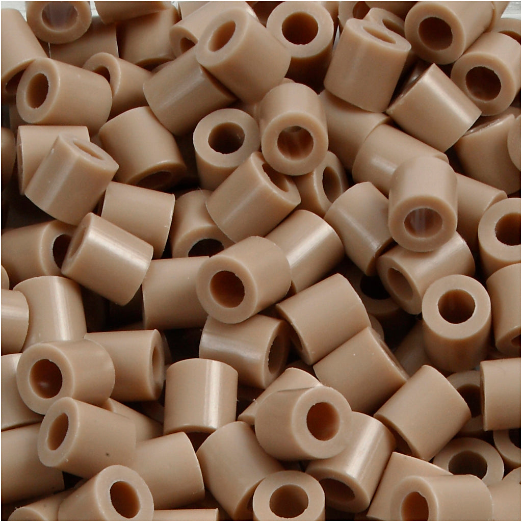 Nabbi Fotoperlen, Größe 5x5 mm, Lochgröße 2,5 mm, mittel, beige (6), 6000 Stück 1 Box