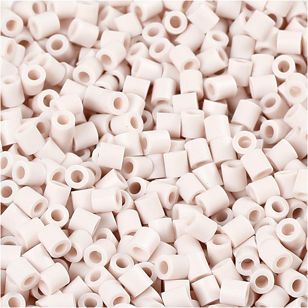 Nabbi Fotoperlen, Größe 5x5 mm, Lochgröße 2,5 mm, mittel, hellgrau (10), 6000 Stück 1 Box