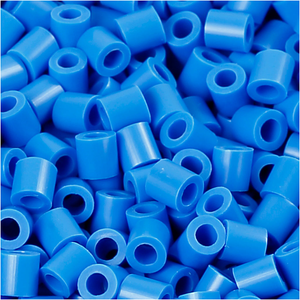 Nabbi Fotoperlen, Größe 5x5 mm, Lochgröße 2,5 mm, mittel, blau (17), 6000 Stück 1 Box