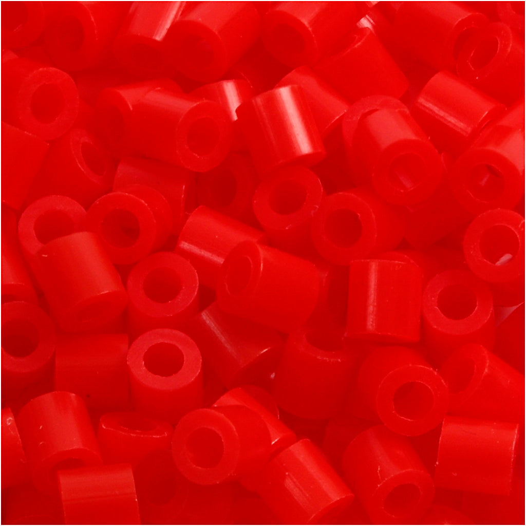 Nabbi Fotoperlen, Größe 5x5 mm, Lochgröße 2,5 mm, mittel, rot (19), 6000 Stück 1 Box