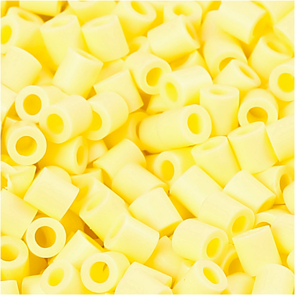 Nabbi Fotoperlen, Größe 5x5 mm, Lochgröße 2,5 mm, mittel, hellgelb (21), 1100 Stück 1 Box