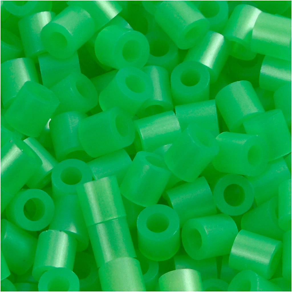 Nabbi-Fotoperlen, Größe 5x5 mm, Lochgröße 2,5 mm, mittel, grünes Perlmutt (22), 6000 Stück 1 Box