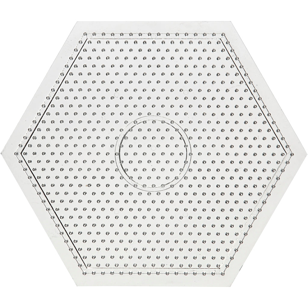 Creativ Company Grundplatte, großes Sechseck, Größe 15x15 cm, mittel, klar, 1 Stück