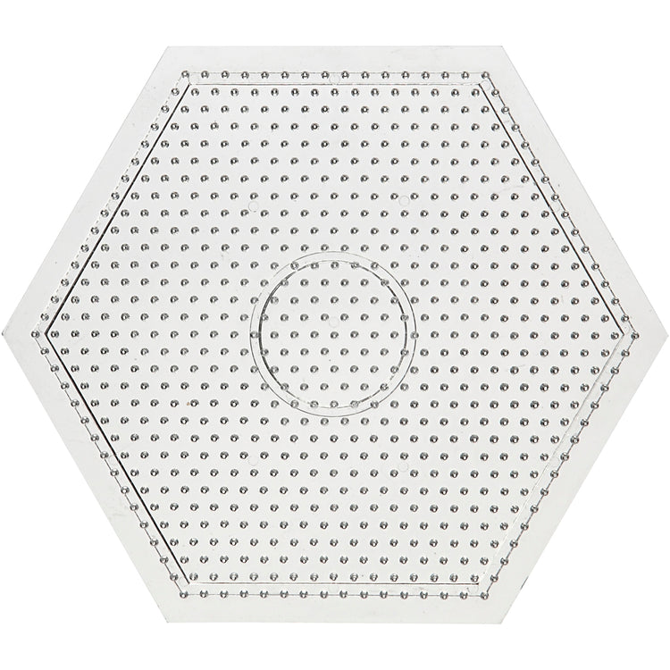 Creativ Company Grundplatte, großes Sechseck, Größe 15x15 cm, mittel, klar, 1 Stück