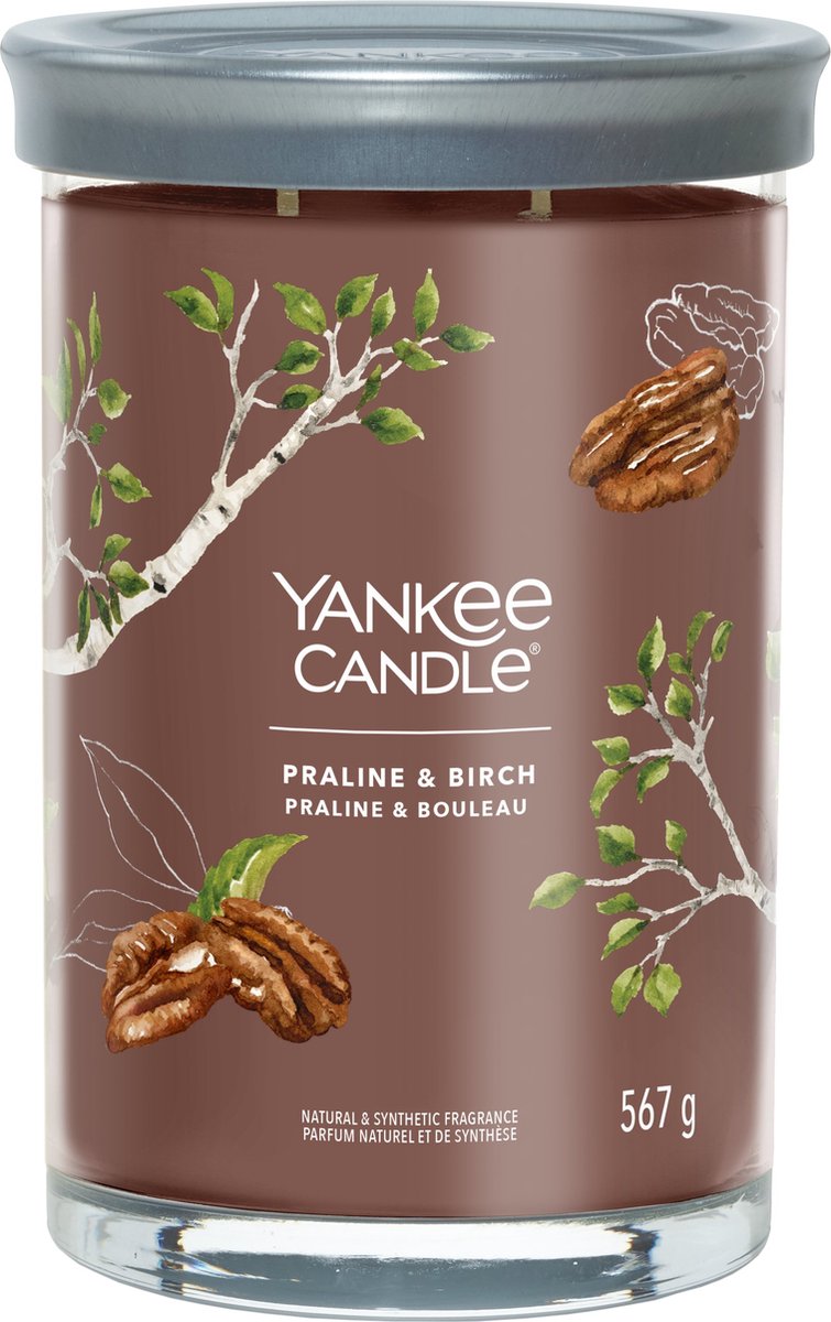 Yankee Candle – Pralinen-Birken-Duftkerze im großen Glas – 100 Brennstunden – zwei Dochte