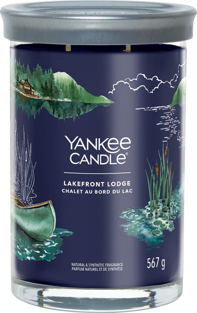 Yankee Candle – Lakefront Lodge Duftkerze im großen Glas – 100 Brennstunden – zwei Dochte