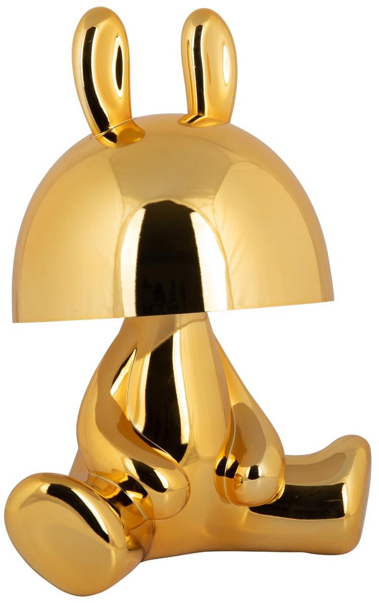 Leitmotiv Tischlampe Hase LED - vergoldetes Gold - 22x17x27cm - skandinavisch