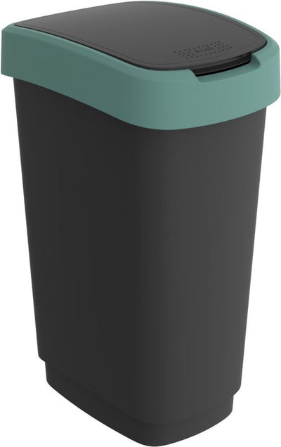 Rotho Rotho Twist Waste Bin 50l Mistel -Grün Anthrazit