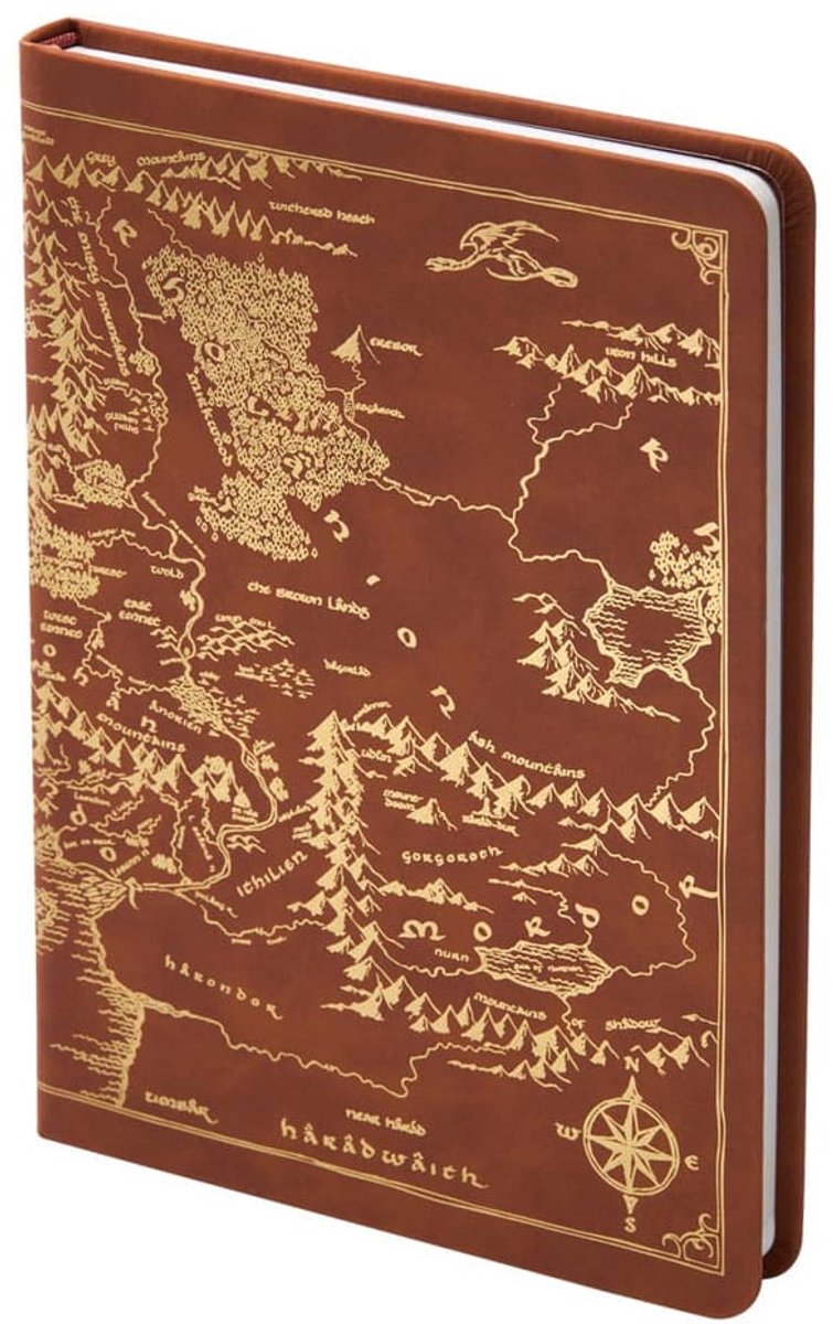 Edle Sammlung „Der Herr der Ringe“-Tagebuch, Karte von Mittelerde, 240 Seiten, Schreibwaren
